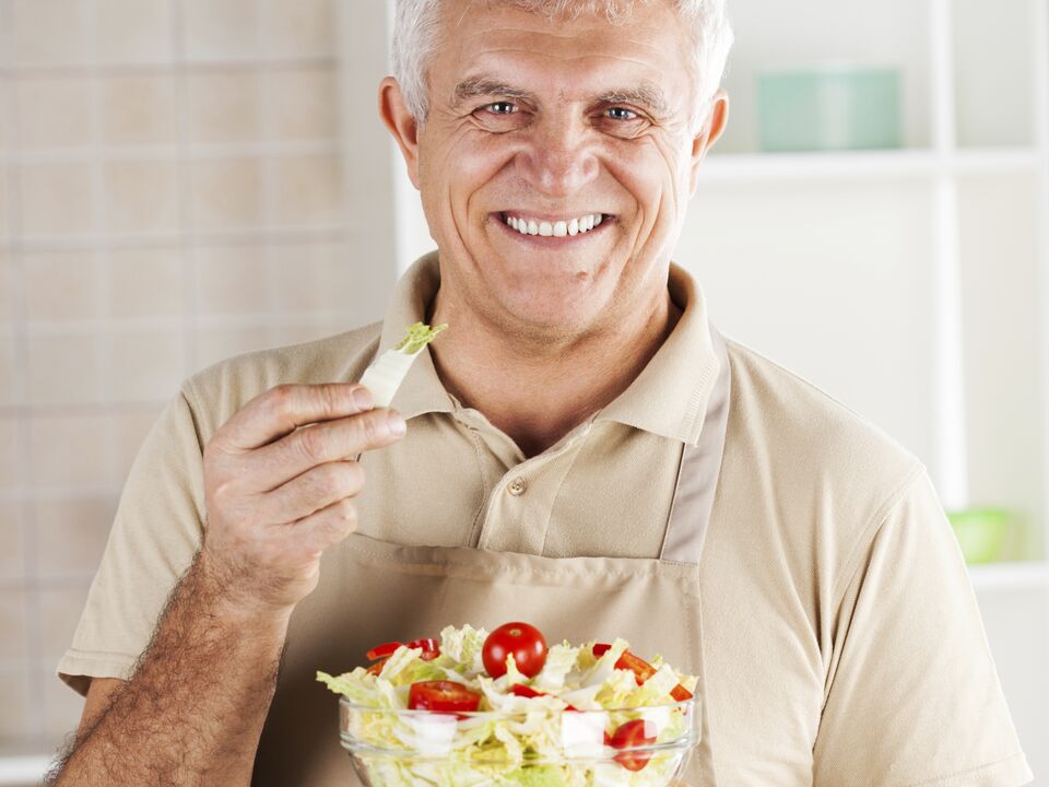 salad ng gulay para sa prostatitis