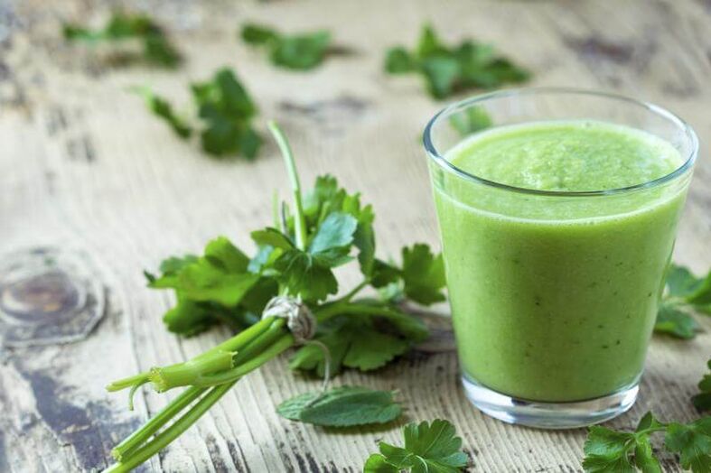 parsley juice para sa pag-iwas sa prostatitis